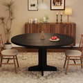 47 Inch Round Dining Table, Wood Kitchen Table, Dinning Room Tables for 4-6 People, Dinner Table with Wooden Tabletop and Legs for Dining Room Living Room (Only Table)