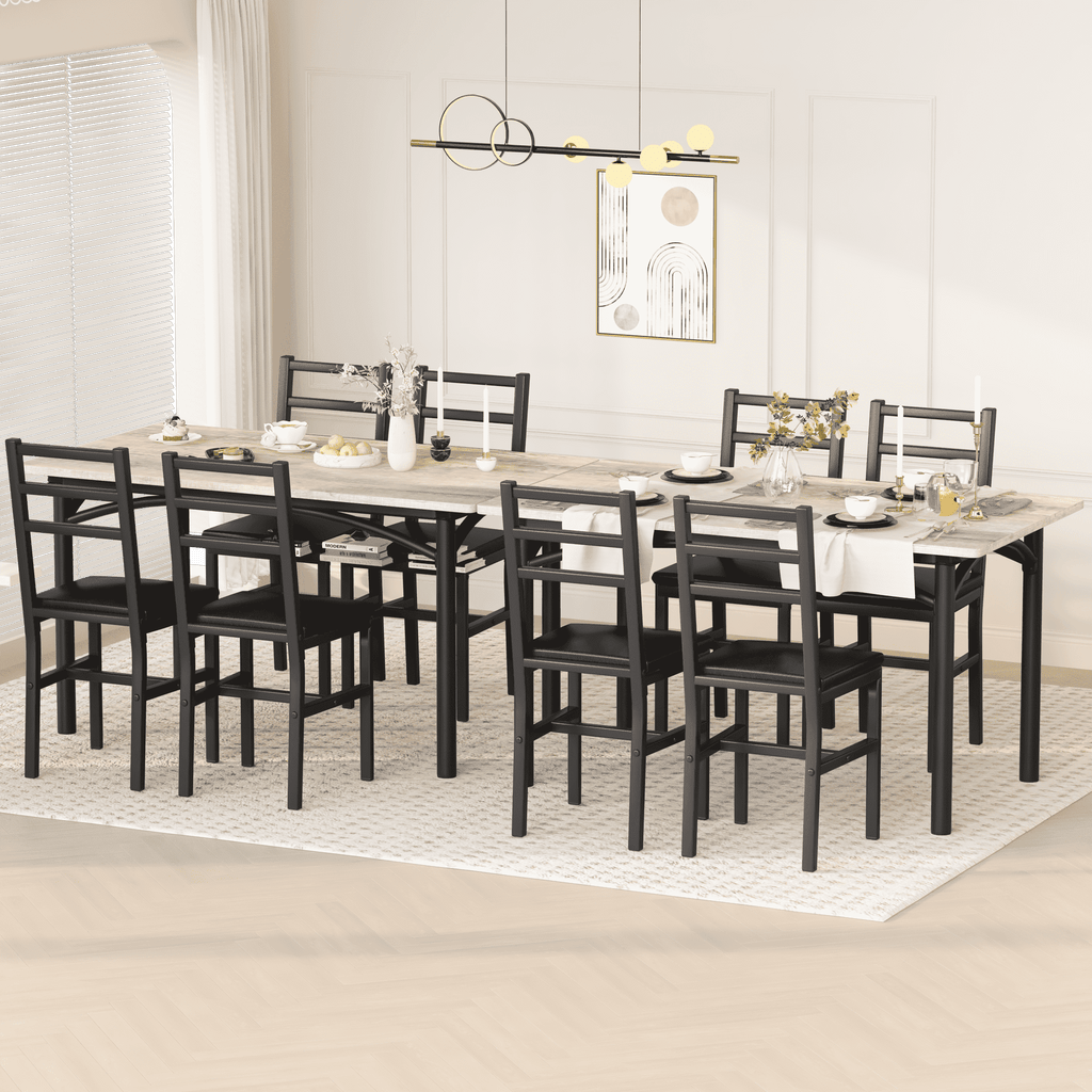 Baxluxe 4-person dining table set, farmhouse-style wooden kitchen dining table and chair set, farmhouse 5-piece dining table set with storage rack, small kitchen dining table set,Black