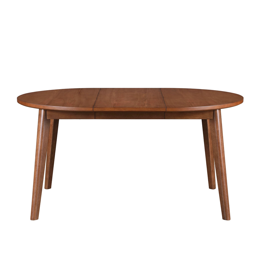 Better Homes & Gardens Greyson Mid-Century Extendable Dining Table, Solid Wood and Veneer, Acorn Finish